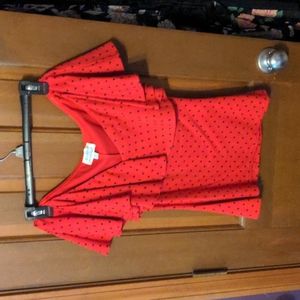 Unique Vintage Polka Dot Top